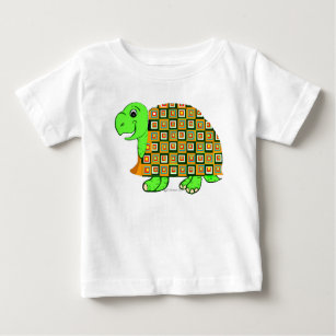 Turtle to Tortoise Mud Slide into a Puddle Cartoon Baby T-Shirt