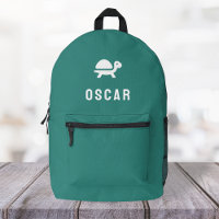 Turtle Tortoise Aqua Green Monogram Name