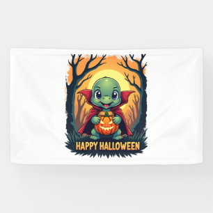 Turtle Tortoise Boo Vampire Trick Or Treat Hallowe Banner