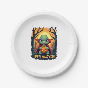 Turtle Tortoise Boo Vampire Trick Or Treat Hallowe Paper Plate