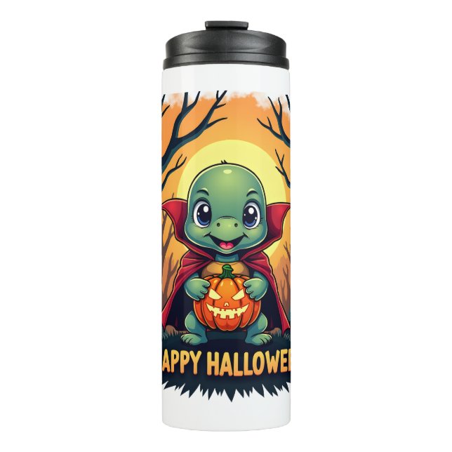Turtle Tortoise Boo Vampire Trick Or Treat Hallowe Thermal Tumbler (Front)