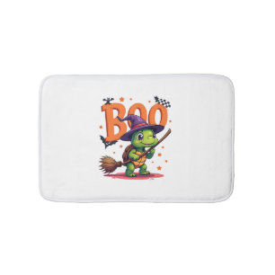 Turtle Tortoise Boo Witch Trick Or Treat Halloween Bath Mat