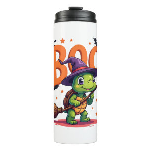 Turtle Tortoise Boo Witch Trick Or Treat Halloween Thermal Tumbler