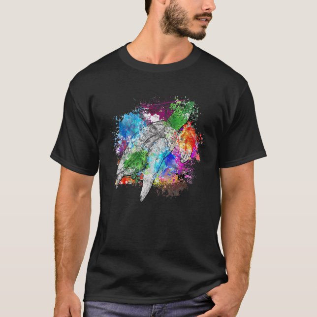 Turtle Tortoise Chill Slow Loggerhead Leatherback  T-Shirt (Front)