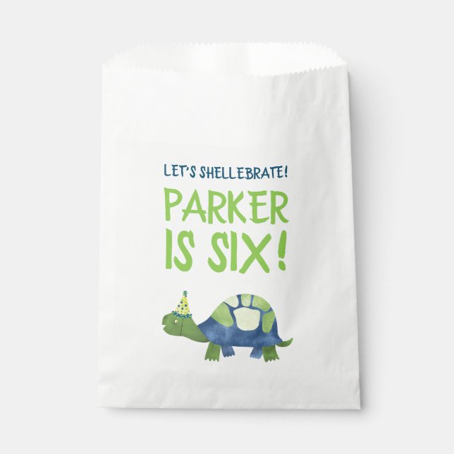 Turtle Tortoise Party Favour Bags (Front)