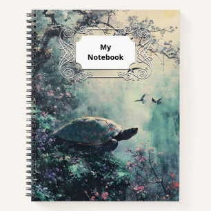 Turtle Tranquility Blossom Notebook