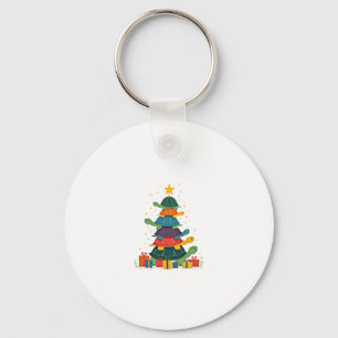 Turtle Tree Christmas Tree Adorable Turtle Christm Keychain