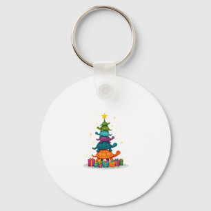 Turtle Tree Christmas Tree Adorable Turtle Christm Keychain