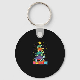 Turtle Tree Christmas Tree Adorable Turtle Christm Keychain