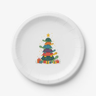 Turtle Tree Christmas Tree Adorable Turtle Christm Paper Plate