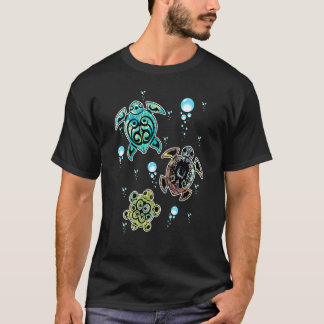 Turtle Tropical Hawaiian Sea Turtles Beach T-Shirt