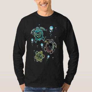 Turtle Tropical Hawaiian Sea Turtles Beach T-Shirt