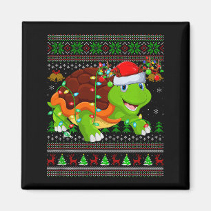 Turtle Ugly Christmas Sweaters Holiday Santa Cute Magnet