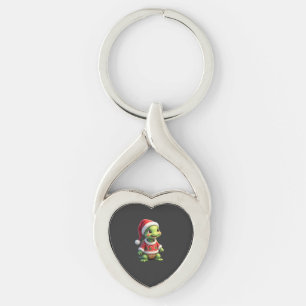 Turtle Ugly Sweater Santa Hat Christmas T-Shirt (1 Keychain
