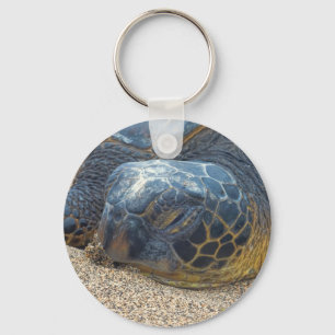 Turtle Up Close Keychain