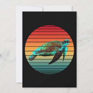 turtle vintage invitation