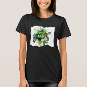 Turtle Watercolor Artwork T-Shirt