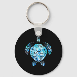 Turtle Watercolor Tie Dye Sea Ocean Save Planet Ea Keychain