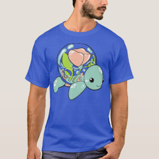 turtle with aquarium flower T-Shirt