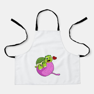 Turtle with Ball of Wool Apron