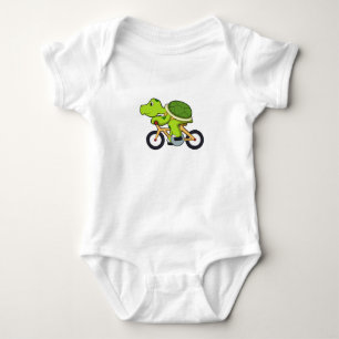 Turtle with Bicycle.PNG Baby Bodysuit