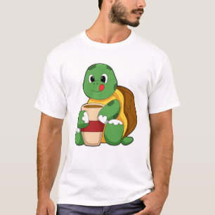 Turtle with Cup of Coffee T-Shirt