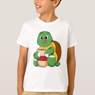 Turtle with Cup of Coffee T-Shirt
