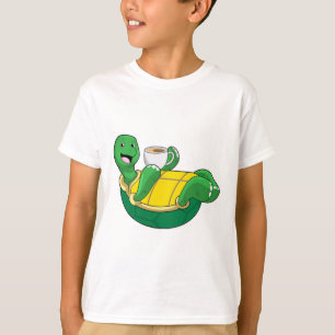 Turtle with Cup of Coffee T-Shirt