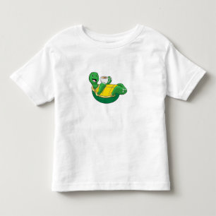 Turtle with Cup of Coffee Toddler T-shirt