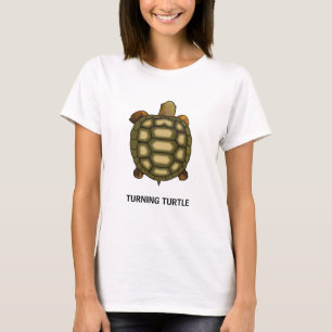 Turtle with Editable Turning Turtle Text T-Shirt