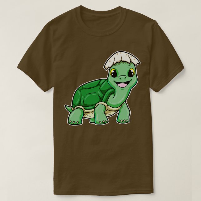 Turtle with Egg shell T-Shirt (Design Front)