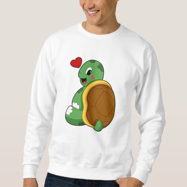 Turtle with Heart Sweatshirt (Front)