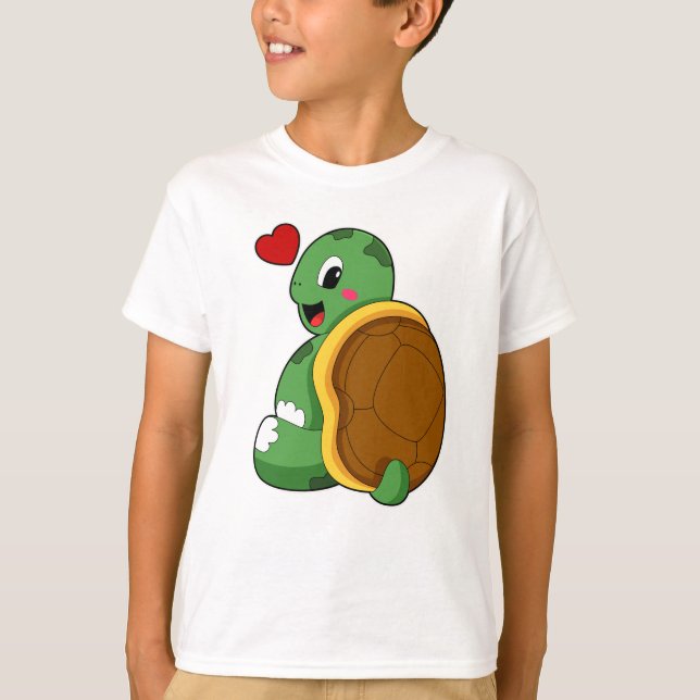 Turtle with Heart T-Shirt (Front)