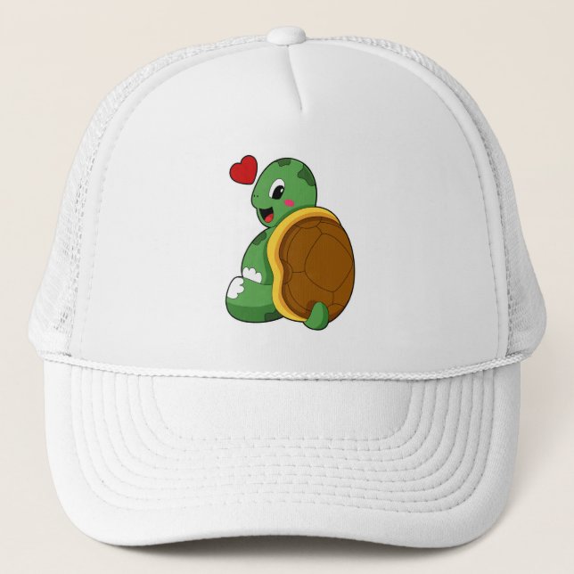 Turtle with Heart Trucker Hat (Front)