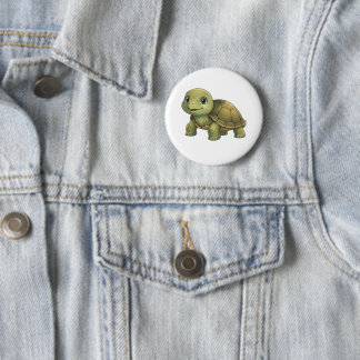 Turtle with Leaf Hat Pin | Animal Badge