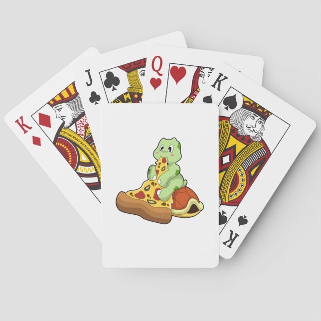 Turtle with Pizza Playing Cards (Back)