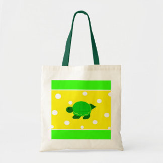 Turtle with Polka Dots Tote Bag