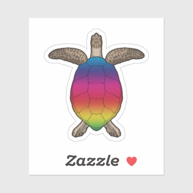 Turtle with Rainbow Colours (Sheet)