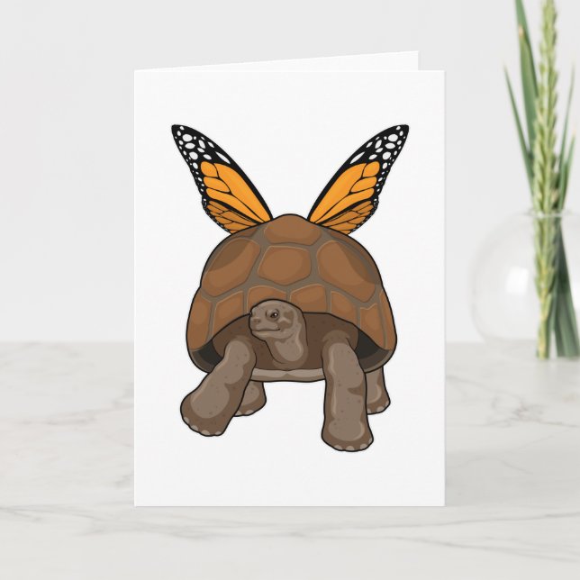 Turtle with Rainbow Colours Card (Front)