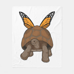 Turtle with Rainbow Colours Fleece Blanket