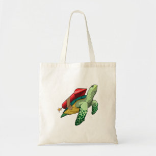 Turtle with Rocket Tote Bag