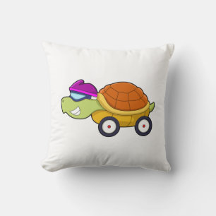 Turtle with Shell as Car Throw Pillow