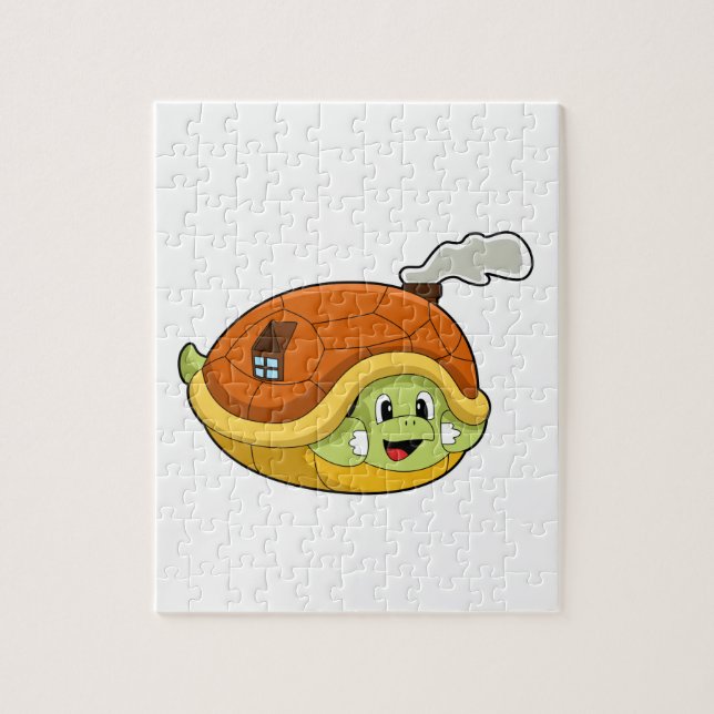 Turtle with Shell as House Jigsaw Puzzle (Vertical)