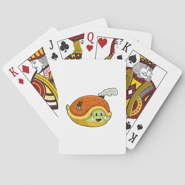 Turtle with Shell as House Playing Cards (Back)