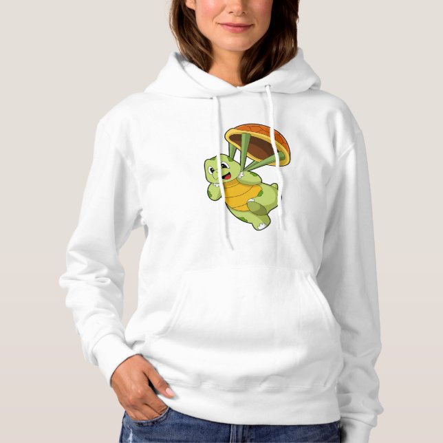 Turtle with Shell as Skydiver Hoodie (Front)