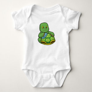 Turtle with Shell & Cleaning rag Baby Bodysuit