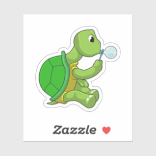 Turtle with Soap bubbles