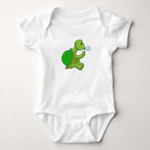 Turtle with Soap bubbles Baby Bodysuit