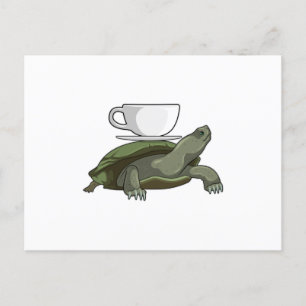 Turtle with Teacup Postcard