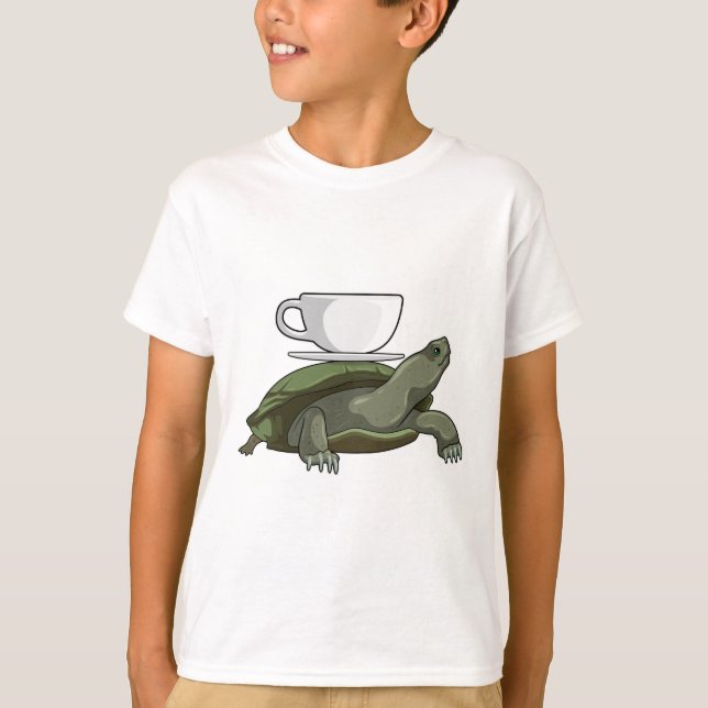 Turtle with Teacup T-Shirt (Front)